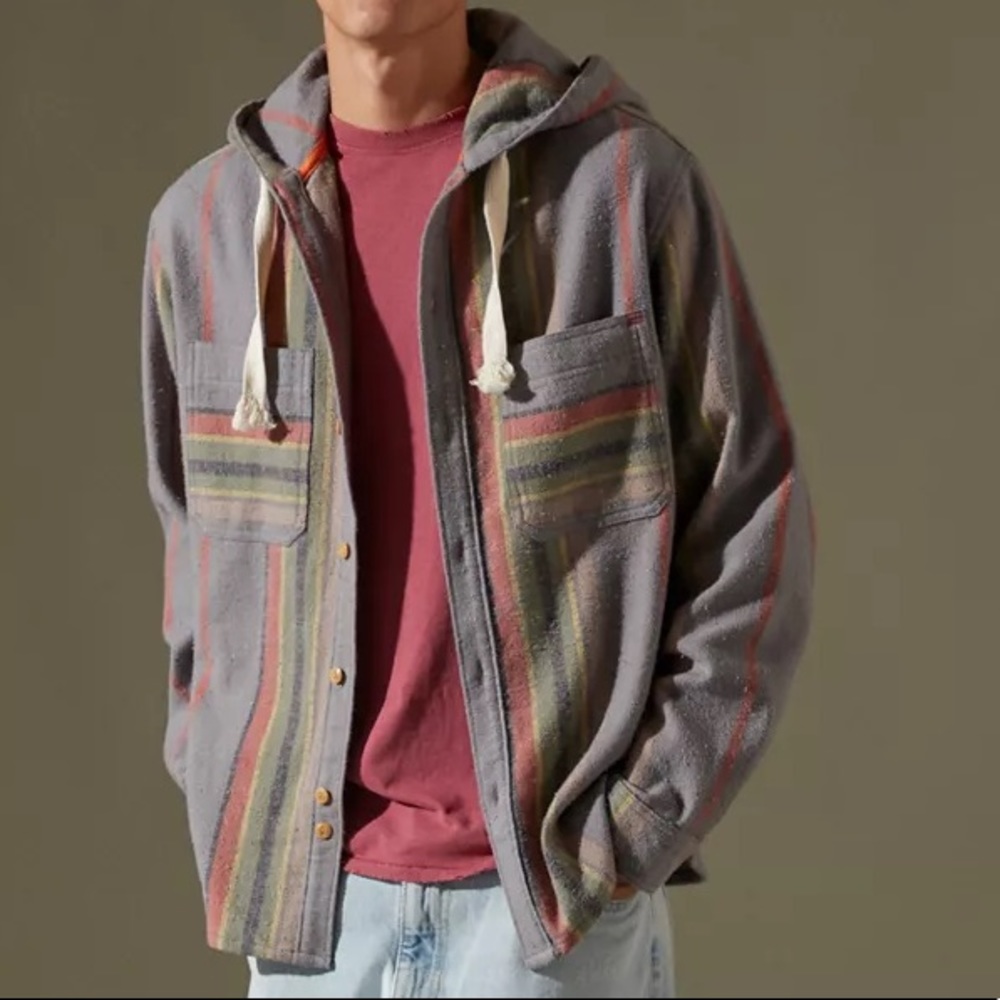 BDG Speckled Blanket Hooded Overshirt